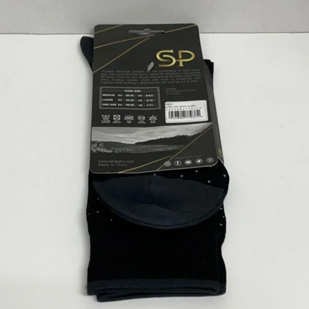 Black Dress Socks with Elegant Dotted Pattern